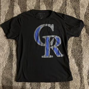 Colorado Rockies CR Short sleeve tee -Medium- Black